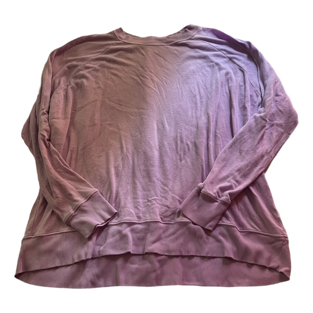 aerie lilac oversized plush crewneck